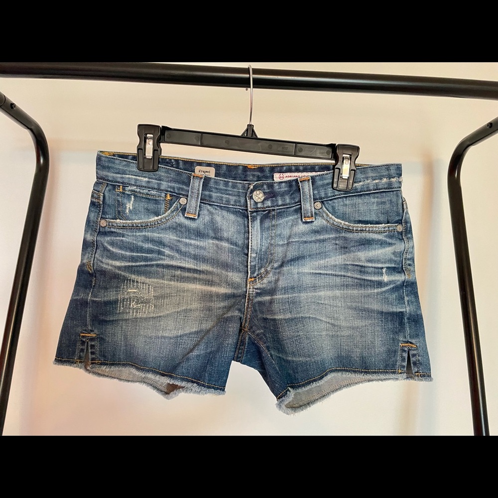 AG ADRIANO GOLDSCHMIED frayed jean short